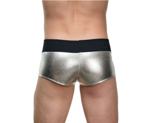 Заказать Мужские блестящие трусы-боксеры с кармашком под член