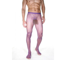 Мужские фиолетовые колготы с полностью открытыми ягодицами