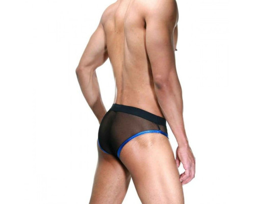 Заказать Мужские полупрозрачные трусы-слипы с контрастным кантом