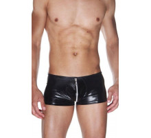 Мужские wet-look трусы-боксеры с застежкой-молнией