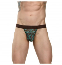 Сексуальные трусы-тонги с леопардовым принтом