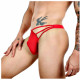 Заказать Красные сексуальные трусы-стринги на тонких бретелях