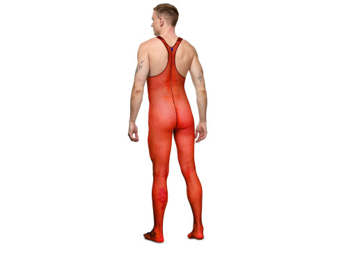 Заказать Красный мужской кэтсьюит-сетка