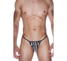 Мужские трусы-стринги в полосочку