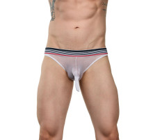 Сексуальные сетчатые трусы-джоки с кармашком