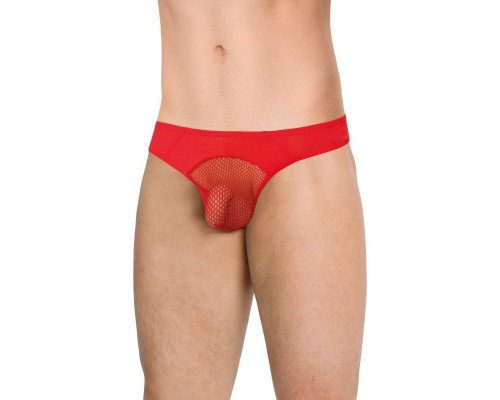 Заказать Сексуальные трусы с крупной сеткой по центру