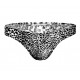 Заказать Мужские трусы-тонги с серым леопардовым принтом