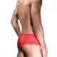 Заказать Красные кружевные трусы-хипсы