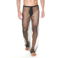 Прозрачные мужские брюки свободной посадки