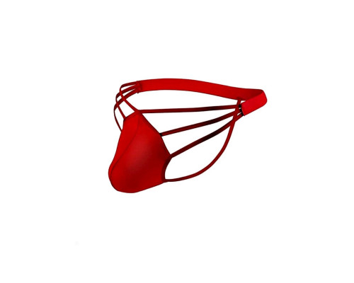 Заказать Красные сексуальные трусы-стринги на тонких бретелях