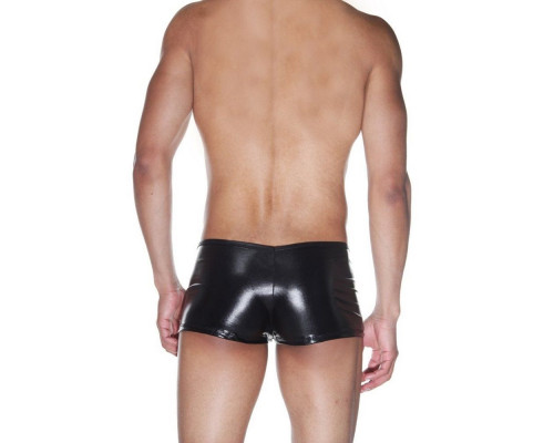 Заказать Мужские wet-look трусы-боксеры с застежкой-молнией
