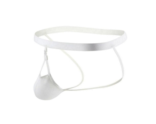 Заказать Белые сексуальные трусы-джоки на тонких ремешках