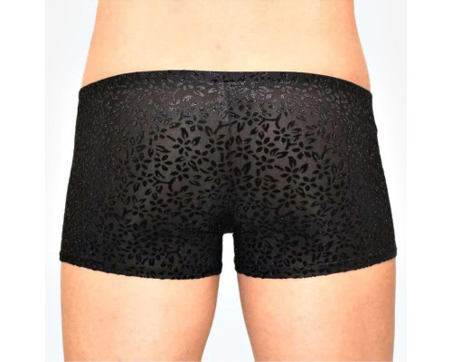 Заказать Мужские полупрозрачные трусы-боксеры с флокированным цветочным рисунком