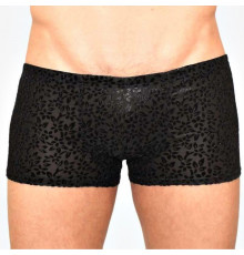 Мужские полупрозрачные трусы-боксеры с флокированным цветочным рисунком