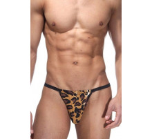 Мужские трусы-стринги леопардовой расцветки
