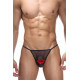 Заказать Прозрачные мужские трусы-стринги с губками