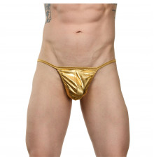 Мужские золотистые трусы-стринги
