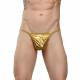 Заказать Мужские золотистые трусы-стринги