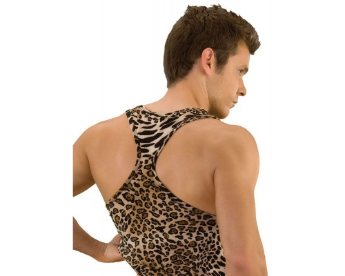 Заказать Мужская майка-борцовка с леопардовым принтом