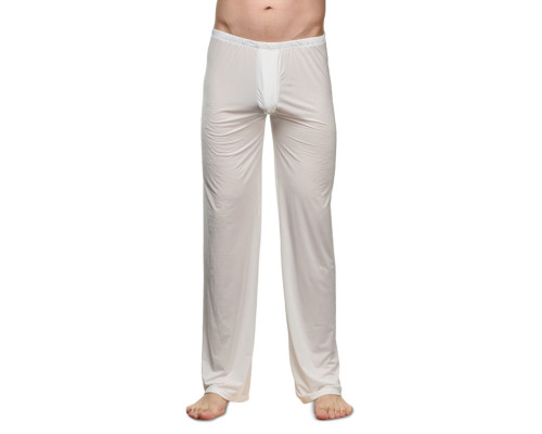 Заказать Белые полупрозрачные мужские брюки