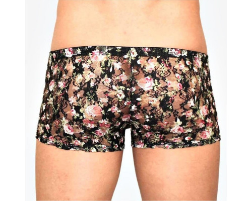 Заказать Мужские трусы-боксеры в сеточку с цветочным узором