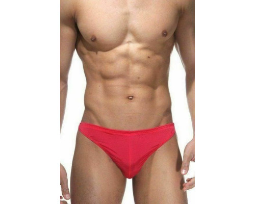 Заказать Мужские красные трусы-тонги на застежке