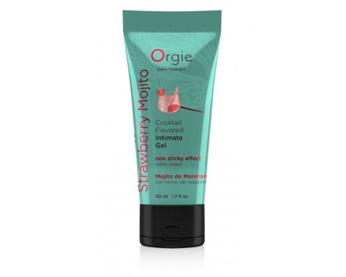 Заказать Съедобный интимный гель Orgie Lube Tube Cocktail Strawberry Mojito - 50 мл.
