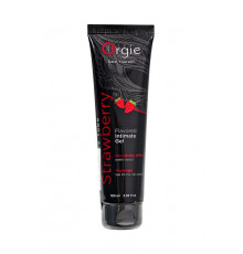 Интимный гель на водной основе Lube Tube Strawberry с клубничным вкусом - 100 мл.