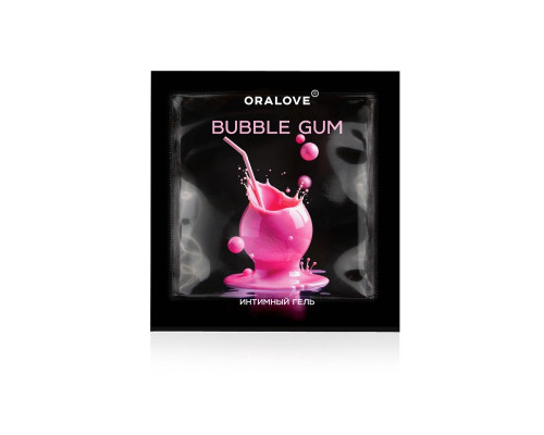 Саше съедобной оральной смазки OraLove с ароматом бабл-гам - 3 гр.