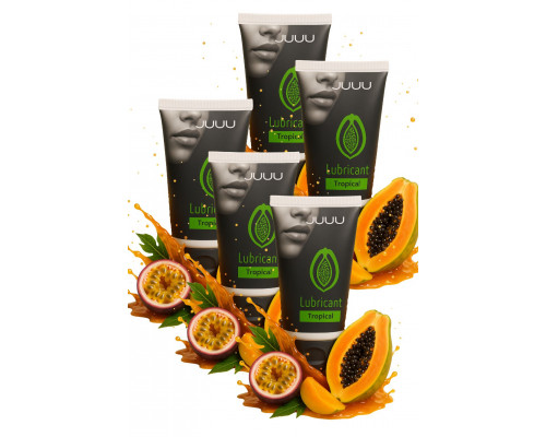 Набор из 5 съедобных лубрикантов JUJU со вкусом тропических фруктов