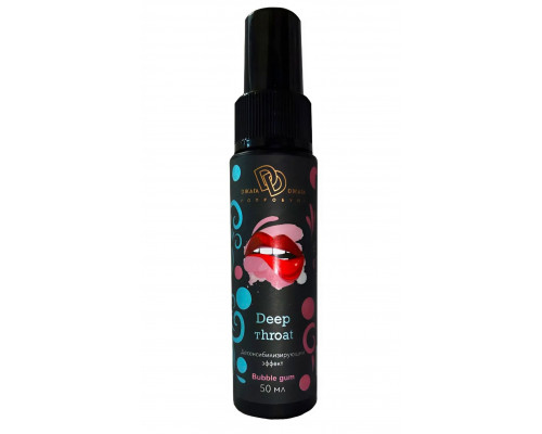 Заказать Спрей для горла Deep Throat с десенсибилизирующим эффектом и вкусом бабл-гам - 50 мл.