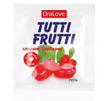 Гель-смазка Tutti-frutti со вкусом барбариса - 4 гр.
