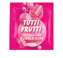 Пробник гель-смазки Tutti-frutti со вкусом бабл-гам - 4 гр.