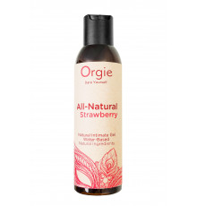 Интимный гель на водной основе All-Natural Strawberry с ароматом клубники - 150 мл.
