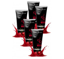 Набор из 5 съедобных лубрикантов JUJU со вкусом вишни