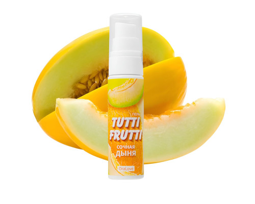 Заказать Гель-смазка Tutti-frutti со вкусом сочной дыни - 30 гр.