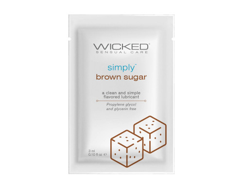 Заказать Саше лубриканта на водной основе Simply Aqua Brown Sugar с ароматом коричневого сахара - 3 мл.