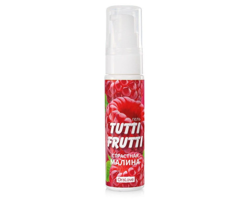 Заказать Гель-смазка Tutti-frutti с малиновым вкусом - 30 гр.
