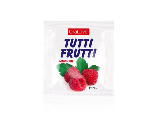 Заказать Пробник гель-смазки Tutti-frutti с малиновым вкусом - 4 гр.