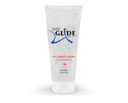Заказать Лубрикант на водной основе Just Glide Strawberry с ароматом клубники - 200 мл.