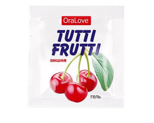 Заказать Пробник гель-смазки Tutti-frutti с вишнёвым вкусом - 4 гр.
