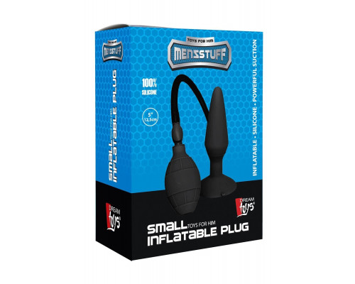 Заказать Чёрная анальная пробка с функцией расширения MENZSTUFF SMALL INFLATABLE PLUG- 12,5 см.