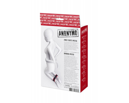 Красно-черные велюровые оковы Anonymo