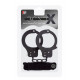 Заказать Чёрные наручники из листового металла в комплекте с веревкой BONDX METAL CUFFS LOVE ROPE SET