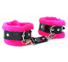 Розовые наручники с мехом BDSM Light