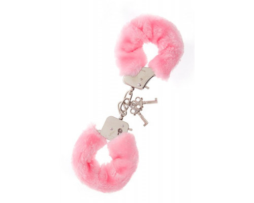 Заказать Металлические наручники с розовой меховой опушкой METAL HANDCUFF WITH PLUSH PINK
