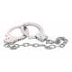 Заказать Наручники из металла с длинной цепочкой CHROME HANDCUFFS METAL HANDCUFFS W. KEY