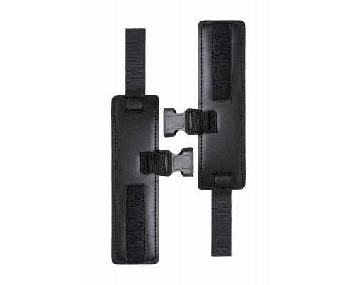 Заказать Черный ошейник с наручниками на липучках