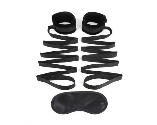 Заказать Чёрные манжеты для фиксации на кровати Bondage Bed Strap