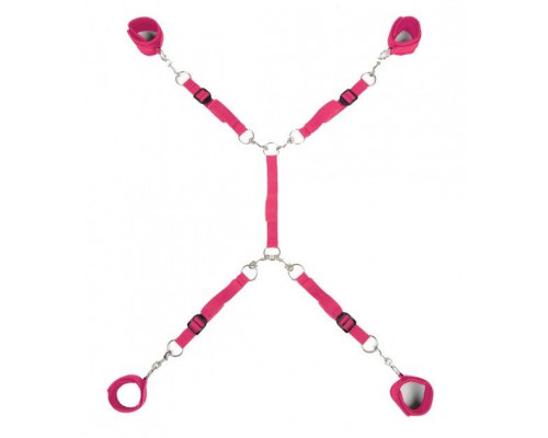 Заказать Ярко-розовый набор фиксаций на кровати Classic Bed Spreader